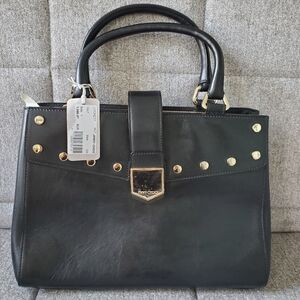 Jimmy Choo | Leather Lockett Bag Black